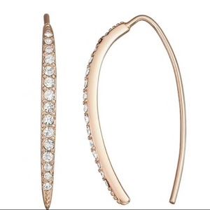 Rose Gold tone threader earrings